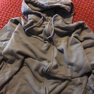 h&m self care zip up hoodie, sage green, size large